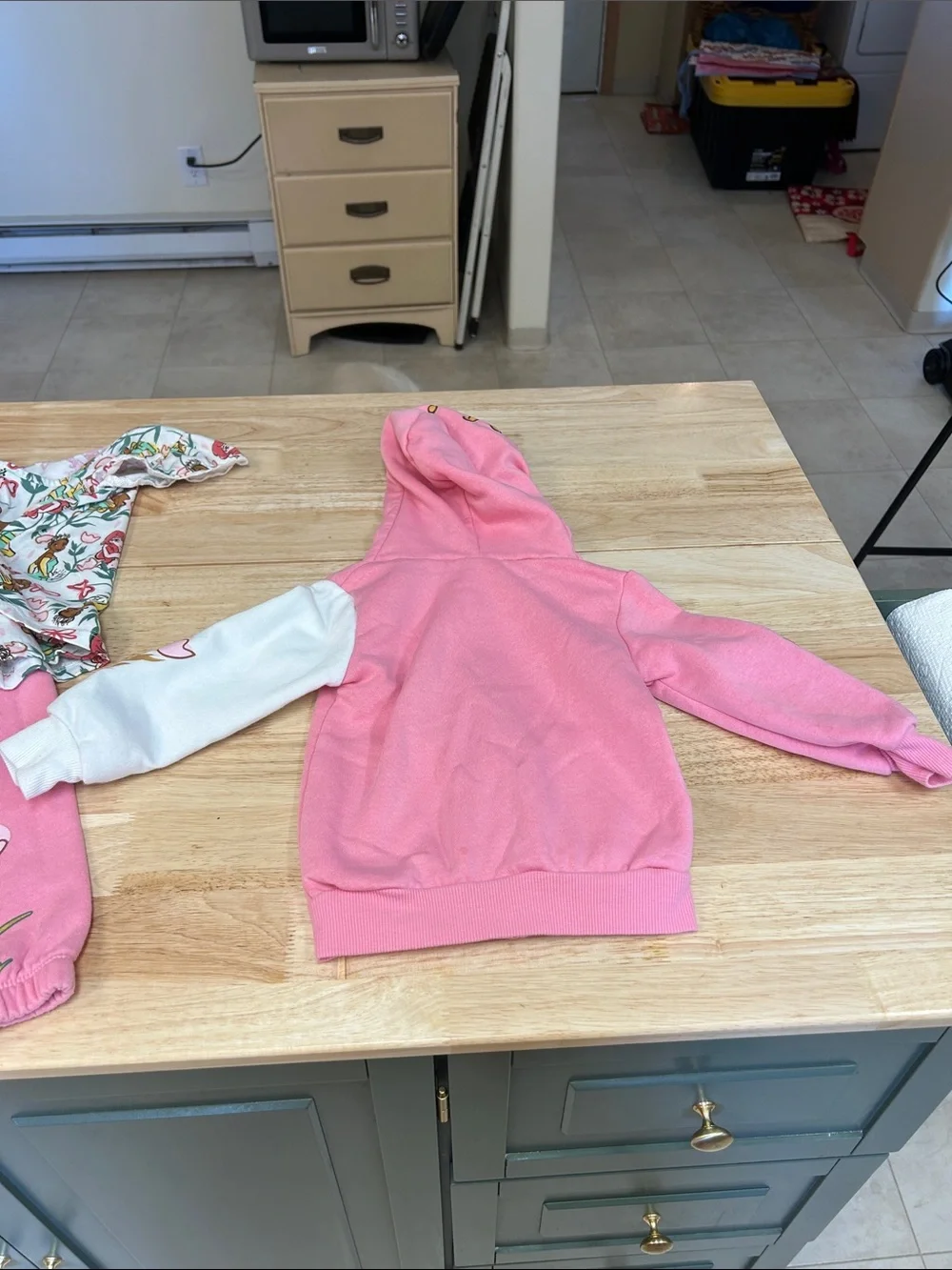 Disney Pink Princess Hoodie & Floral Tee Matching Set
